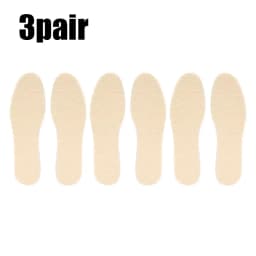 1-6Pairs Natural Sheepskin Wool Insoles For Shoes Men Winter Feet Warm Thicken Fluffy Fleece Insoles Women Snow Boots Shoe Pads