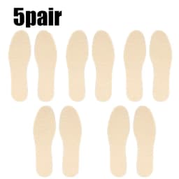 1-6Pairs Natural Sheepskin Wool Insoles For Shoes Men Winter Feet Warm Thicken Fluffy Fleece Insoles Women Snow Boots Shoe Pads
