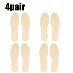 1-6Pairs Natural Sheepskin Wool Insoles For Shoes Men Winter Feet Warm Thicken Fluffy Fleece Insoles Women Snow Boots Shoe Pads