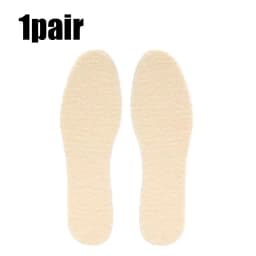 1-6Pairs Natural Sheepskin Wool Insoles For Shoes Men Winter Feet Warm Thicken Fluffy Fleece Insoles Women Snow Boots Shoe Pads