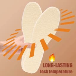 1-6Pairs Natural Sheepskin Wool Insoles For Shoes Men Winter Feet Warm Thicken Fluffy Fleece Insoles Women Snow Boots Shoe Pads