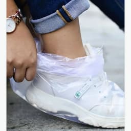 KKJOY 10Pcs Disposable Rain Shoe Covers Transparent Non Slip Waterproof Protectors Uses for Outdoor Wet Weather