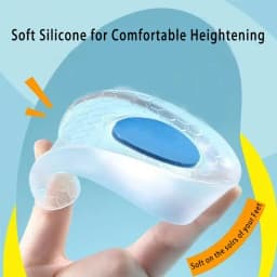 Height-Increasing Insoles for Men and Women, Silicone Invisible Height-Increasing Pads, Shoe Height-Increasing Pads, Heel Height-Increasing Gel Insoles