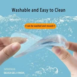 Height-Increasing Insoles for Men and Women, Silicone Invisible Height-Increasing Pads, Shoe Height-Increasing Pads, Heel Height-Increasing Gel Insoles
