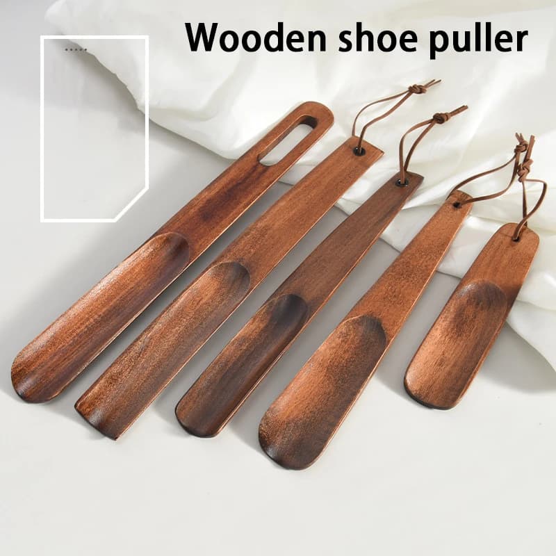 1Pcs Advanced Solid wood Shoe horns 15.5-31cm Short handle Shoehorn household Shoes spoon Lazy people Shoe spatula shoe lifter