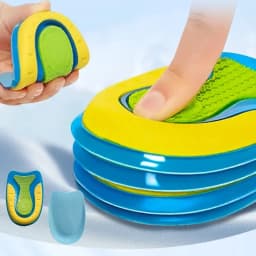 Silicone Gel Insoles for Heel Spurs Fascitis Plantar Pain Relief Inserts Heel Cup Cushion Height Increase Shoe Insoles