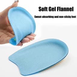 Silicone Gel Insoles for Heel Spurs Fascitis Plantar Pain Relief Inserts Heel Cup Cushion Height Increase Shoe Insoles