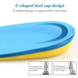 Silicone Gel Insoles for Heel Spurs Fascitis Plantar Pain Relief Inserts Heel Cup Cushion Height Increase Shoe Insoles