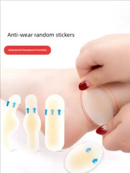 20pcs Blister Plasters Invisible Hydrocolloid Gel Blister Bandages Blister Cushion Pad for Heel Foot Toe and Guard Skin