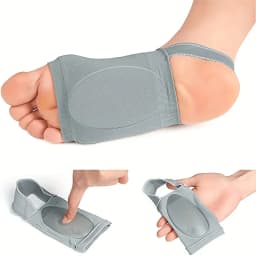 A Pair of Vegetative Arch Support Sleeves with Gel Pads - Compression Foot Stands for Men and Women, Relieving Pain in Flat Feet