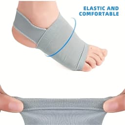 A Pair of Vegetative Arch Support Sleeves with Gel Pads - Compression Foot Stands for Men and Women, Relieving Pain in Flat Feet