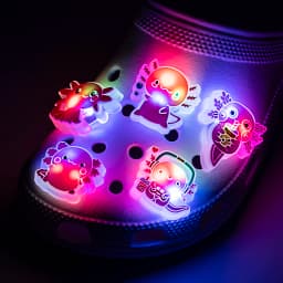5PCS LED Shoe Charms Cats Dogs Unicorns Lighted Shoe Decorations Gamepad Cameras Diamond LED Pins for Women Girls Clog Buckles