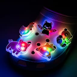 5PCS LED Shoe Charms Cats Dogs Unicorns Lighted Shoe Decorations Gamepad Cameras Diamond LED Pins for Women Girls Clog Buckles
