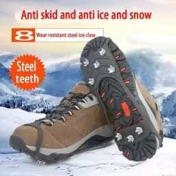 8 Teeth Ice Gripper Spike For Shoes Winter Outdoor Anti-slip Hiking Mountain Climbing Ice Snow Crampons Anti-slip Shoe Covers