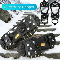 8 Teeth Ice Gripper Spike For Shoes Winter Outdoor Anti-slip Hiking Mountain Climbing Ice Snow Crampons Anti-slip Shoe Covers