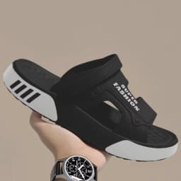 Men's Innovative Design Spring and Summer Eva Comfortable Thick-Soled Fashionable Casual Sandals for Home and Outdoor Activities, Versatile for Daily Use, Dual-Wear Slippers