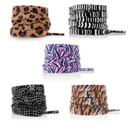 1Pair Animal Pattern Shoelaces Flat Sneakers Shoe Laces Tiger/Snake/Leopard Print Shoelace for 120/140/160CM Shoestrings