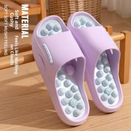 New Hot Non-slip EVA Thick Sole Slippers Summer Style Foot Acupressure Bathroom Slippers Comfort Home Slippers Women Beach Wear