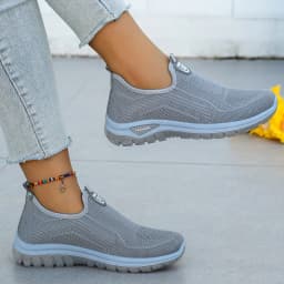 Women's Summer New Breathable Slip-On Shoes Soft Bottom Lightweight Comfortable PVC Material Casual Shoes Easy to Wear