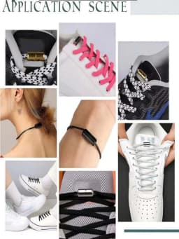 10 Metal Shoelace Locks, Alloy Shoelace Locks, No Need to Tie, Reusable, Do Not Strangle the Shoelaces, Durable, Knot-Free Fastening