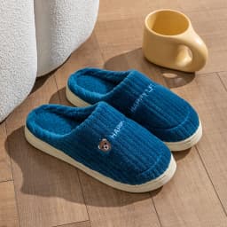 Winter Plush Slippers for Women & Men - Thick Sole Couple House Shoes, Warm Fleece-Lined Indoor Slides with Non-Slip Sole