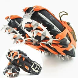 18 Studs Professional Anti Slip Ice Snow Climbing Crampons Mountaineering Hiking Camping Winter Outdoor Spike Shoes