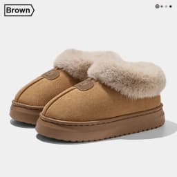 Fleece Lined Winter Slippers For Men Women With Ankle Cover Thick Sole Lightweight Eva Indoor Outdoor Warm Home Shoes Multiple C