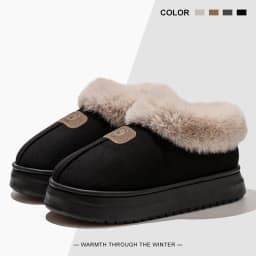 Fleece Lined Winter Slippers For Men Women With Ankle Cover Thick Sole Lightweight Eva Indoor Outdoor Warm Home Shoes Multiple C