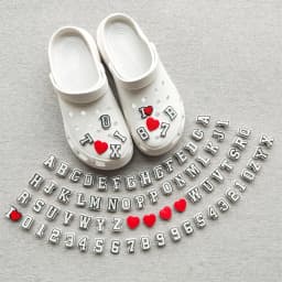 40/80Pcs Alphabet Series Shoe Charms For DIY Premium Quality Charms Shoe Decoration Accessories Bubble Slides Sandals Shoe Pins