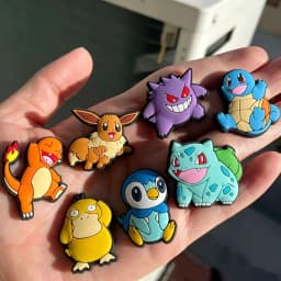 2/13Pcs Large Pokémon Squirtle Pikachu Shoe Charms For Slides Sandals,PVC Shoe Decorations Accessories For Birthday Gift