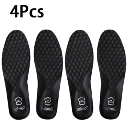 Leather Breathable Insoles Arch Support Orthopedic Insole Shock Absorbing Sole Men Sneakers Leather Shoes Insoles 2pcs/4pcs