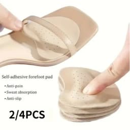 Sandal Anti-Slip Pads: High Heel Forefoot Cushions for Women, Pain Relief Sweat Absorbing Half Insoles