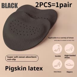 Sandal Anti-Slip Pads: High Heel Forefoot Cushions for Women, Pain Relief Sweat Absorbing Half Insoles
