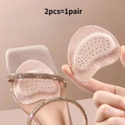 Sandal Anti-Slip Pads: High Heel Forefoot Cushions for Women, Pain Relief Sweat Absorbing Half Insoles