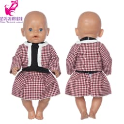 38cm doll clothes for 43cm Bebe doll boy clothes pants blue elephant set for 17" doll fur pajama