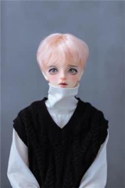 BJD/SD Doll Wig Toys 1/3 1/4 1/6 1/8 Handsome White Black Red Boys Short Soft Milk Silk Hair Multi-colored Gift Doll Accessories