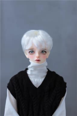 BJD/SD Doll Wig Toys 1/3 1/4 1/6 1/8 Handsome White Black Red Boys Short Soft Milk Silk Hair Multi-colored Gift Doll Accessories