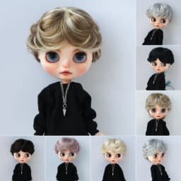 Reborn Doll Wigs JD075 9-10inch 10-11inch 23-25CM 25-28cm 39CM Boyish Cupid Curls Synthetic Mohair Blythes BJD Doll Wigs