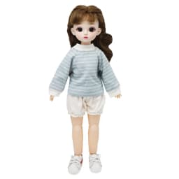 1/6 BJD Doll Clothes Accessories 28cm Doll Toys Rainbow Striped T-shirt Long-sleeved Clothes In Summer