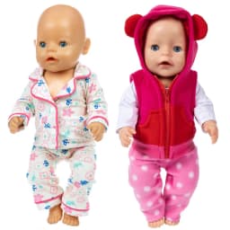 43 CM Baby Doll Clothes Pajama Set Jacket Coat 17 Inch Dolls Jeans Children Gift Toys Outfit