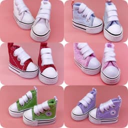 Tilda 3.6cm Doll Shoes For Blythe Toys, Canvas Fabric Sneakers for OB24 1/8 for Blyth Accessories Joint Doll 1/6 For Girls Gift