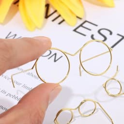 5PCS Retro Metal Round Doll Glasses Frame Lensless Miniature Eyewear Great Collection Cool Eyeglasses For Blythe Doll Accessorie