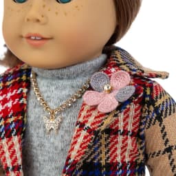 3pcs In 1, Plaid suit Fit For American Girl Doll 18 Inch Doll Clothes , Shoes are not included.