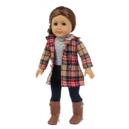 3pcs In 1, Plaid suit Fit For American Girl Doll 18 Inch Doll Clothes , Shoes are not included.