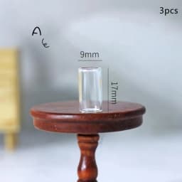 1/2/3/10PCS 1:12 Dollhouse Miniature Mini Glass Bottle Cork Cover Tiny Jar Vials Model Doll House Decoration Accessories