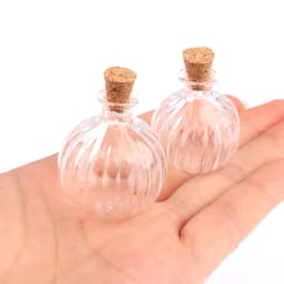 1/2/3/10PCS 1:12 Dollhouse Miniature Mini Glass Bottle Cork Cover Tiny Jar Vials Model Doll House Decoration Accessories