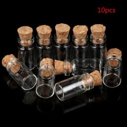 1/2/3/10PCS 1:12 Dollhouse Miniature Mini Glass Bottle Cork Cover Tiny Jar Vials Model Doll House Decoration Accessories