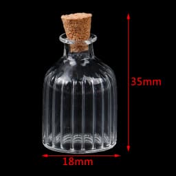 1/2/3/10PCS 1:12 Dollhouse Miniature Mini Glass Bottle Cork Cover Tiny Jar Vials Model Doll House Decoration Accessories