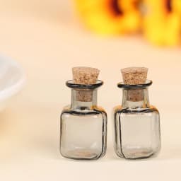1/2/3/10PCS 1:12 Dollhouse Miniature Mini Glass Bottle Cork Cover Tiny Jar Vials Model Doll House Decoration Accessories