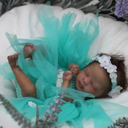 8inch Mini Reborn Baby Doll Kit Sleeping Baby Mia Mini Handy Doll Fresh Color Unfinished Doll Parts with Body Drop Shipping